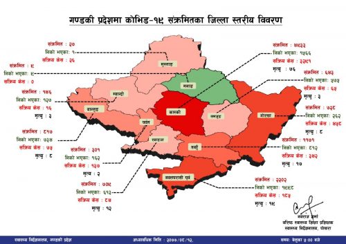 काेराेना अपडेट : यस्ताे छ गण्डकी प्रदेशकाे ताजा अवस्था
