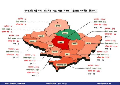 काेराेना अपडेट : यस्ताे छ गण्डकी प्रदेश र कास्कीकाे ताजा अवस्था
