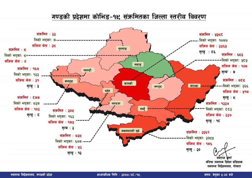 काेराेना अपडेट : गण्डकी प्रदेश र कास्कीकाे ताजा अवस्था यस्ताे