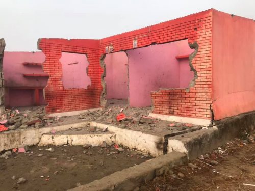 पाेखरामा जमिन धाँजा फाटेर २ घर परिवार विस्थापित