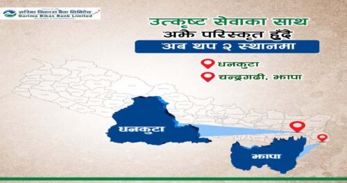गरिमा विकास बैंकको २ नयाँ शाखा सञ्चालनमा