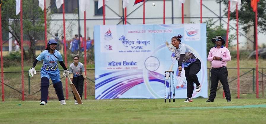 नवौं राष्ट्रिय खेलकुद: महिला क्रिकेटमा बाग्मतीविरुद्ध एपीएफको जित