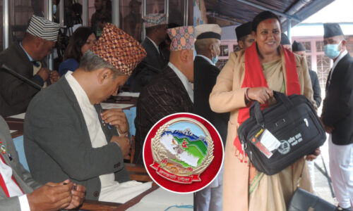 नयाँ ‘माननीय’को हातमा ऐन, छातीमा लोगो