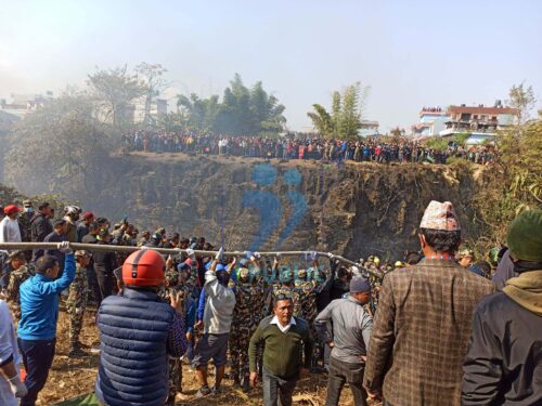 तस्बिरमा हेर्नुहोस् पोखराको जहाज दुर्घटनास्थल