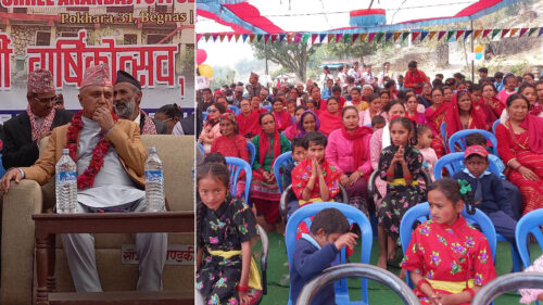 गाउँलेसँग मुख्यमन्त्री खगराजको दुखेसाे: आउन नपाई अस्थिरता सुरू भयो