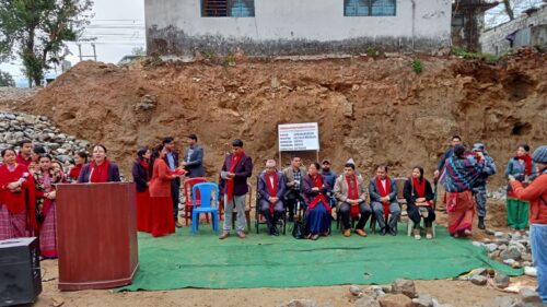 पोखरा वडा नं. ५ को सुविधासम्पन्न भवनको शिलन्यास