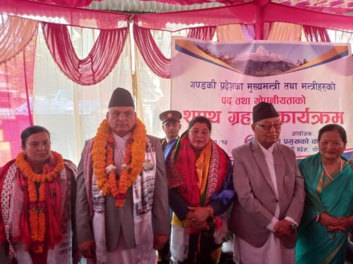 गण्डकीका नवनियुक्त मुख्यमन्त्री र दुई मन्त्रीले लिए शपथ