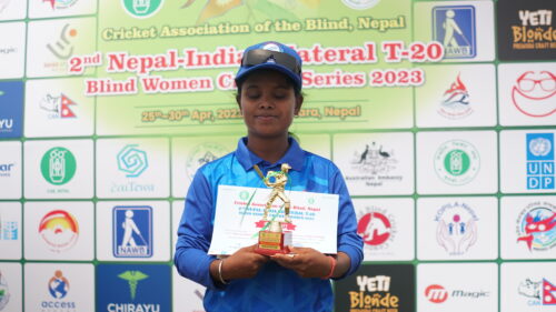 दृष्टिविहीन महिला क्रिकेटः दोस्रो खेलमा नेपाल भारतसँग ९ विकेटले पराजित
