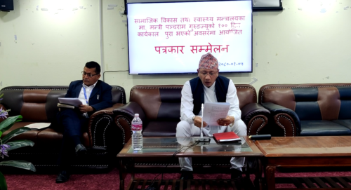 मन्त्री पञ्चरामका सय दिनः मन्त्रालयमै कार्यक्रम, बोतलको पानी निषेध