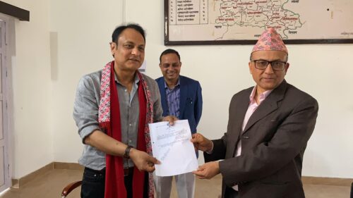 तनहुँमा सर्वेन्द्रले गराए उम्मेदवारी दर्ता