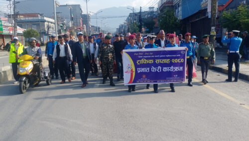 पाेखरामा ट्राफिक सचेतना सप्ताह सुरु    (फोटो फिचर)