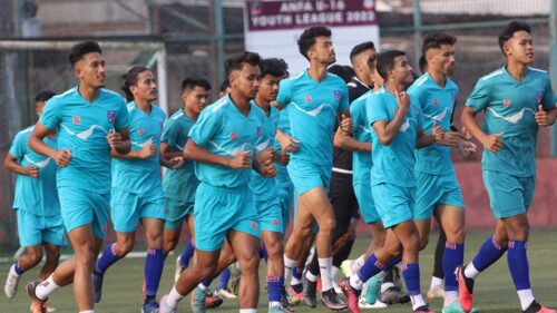 विश्वकप छनाेटमा नेपालले यमनकाे सामना गर्दै