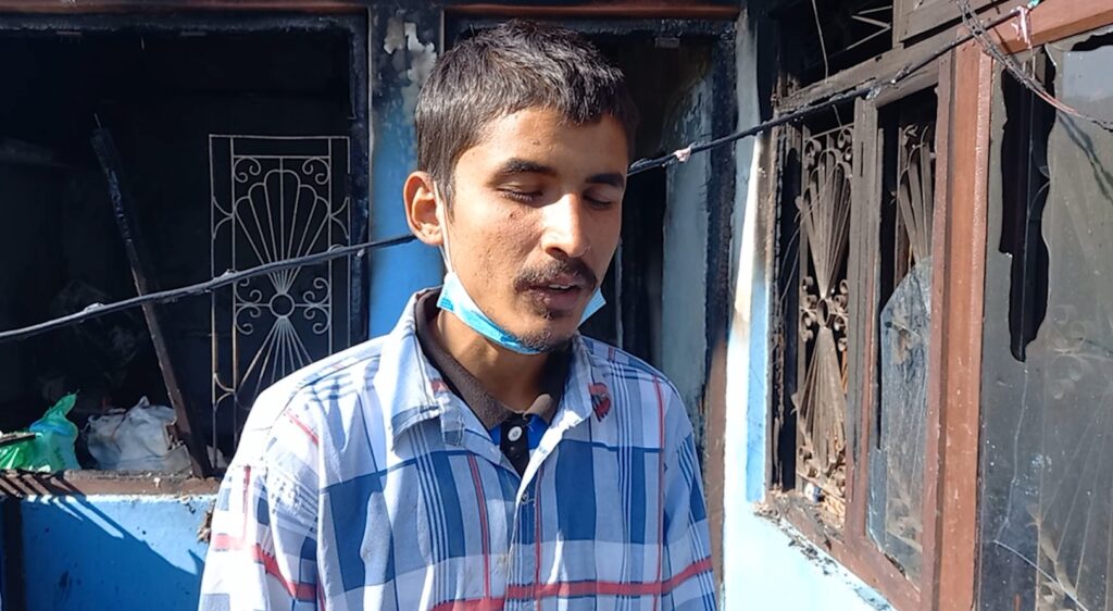 पोखरा–२९ मा दृष्टिबिहीन र अपांगता भएकाहरु बस्ने आश्रममा आगलागी