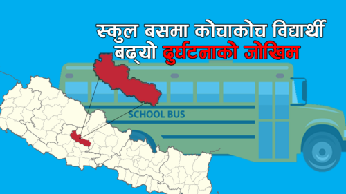 बागलुङ बजारका स्कुल बसः नियम मान्दैनन्, कारवाही हुँदैन