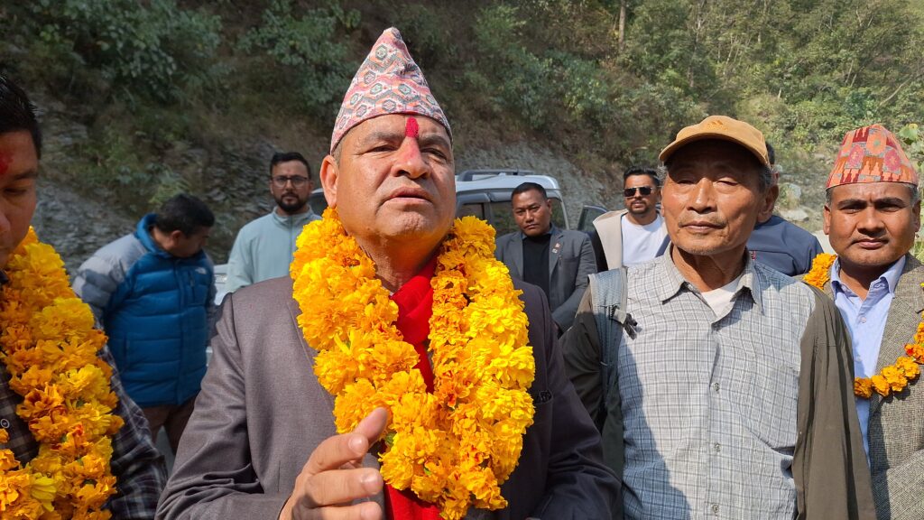 बेनी जोमसोम–कोरला सडकअन्तर्गत म्याग्दी खण्डको मन्त्री ज्वालाद्वारा निरीक्षण