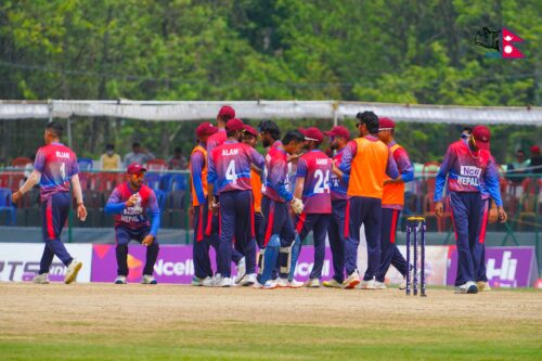 ६० रनमा अलआउट हुँदै नेपाल ‘ए’ ले गुमायो एकदिवसीय सिरिज