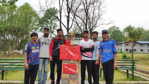 अखिल क्रान्तिकारीले पिएन क्याम्पसमा अन्तर संकाय क्रिकेट प्रतियोगिता गर्दै
