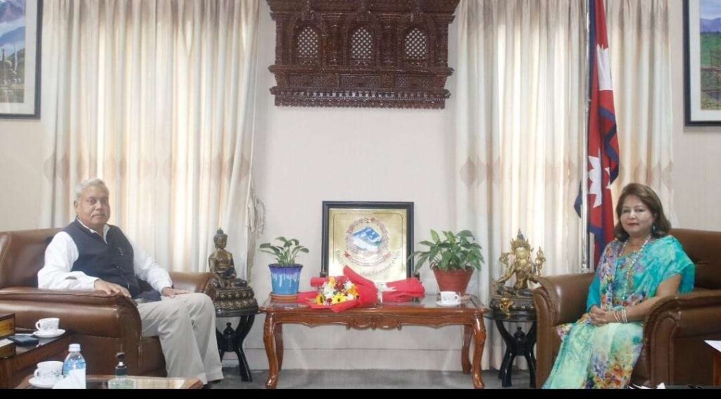 मन्त्री डा.राणा र भारतीय राजदूतबीचको भेटमा सीमा समस्याबारे चर्चा
