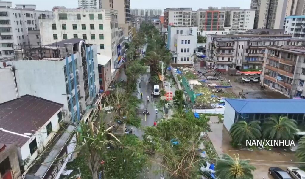 चीनमा टाइफुन यागीको प्रभाव