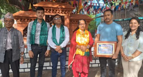 ‘बेनीको बजार’ गीतकी सर्जक मना छन्त्याल सम्मानित