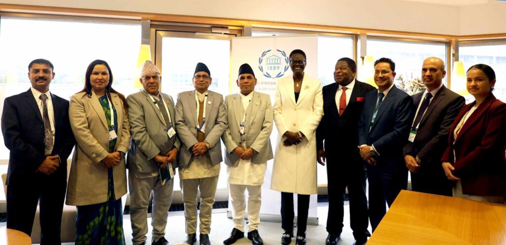 राष्ट्रिय सभा अध्यक्ष दाहाल जेनेभामा, आइपीयू अध्यक्ष र महासचिवलाई भेटे