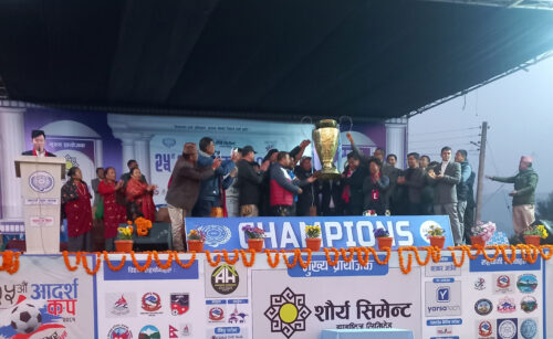 २५औं आदर्श कपको उपाधी एन्फा कास्कीलाई