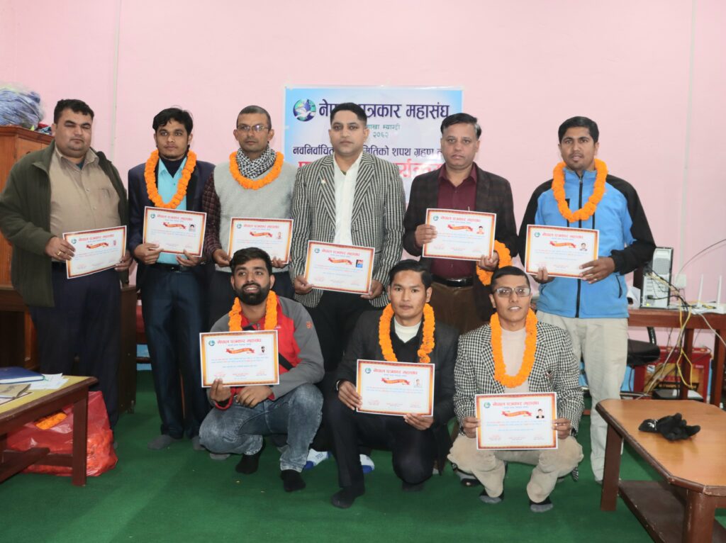 म्याग्दीमा पत्रकारको १० लाखको दुर्घटना बिमा र पत्रकारीता पाठशाला स्थापना