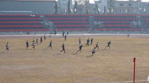 दोस्रो कुलपति रनिङसिल्ड फुटबल प्रतियोगिता सुरु, पहिलो खेलमा नेपाल आदर्श सबलाइम माविसँग पराजित