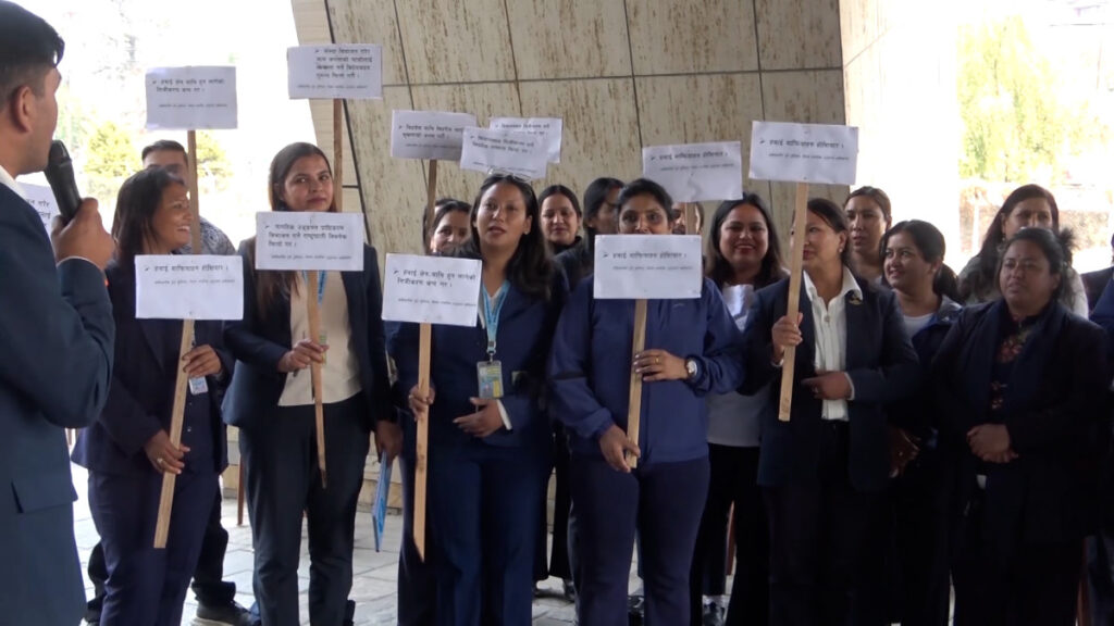 नेपाल नागरिक उड्डयन प्राधिकरण विधेयक, २०८१ फिर्ता लिन माग गर्दै प्रदर्शन