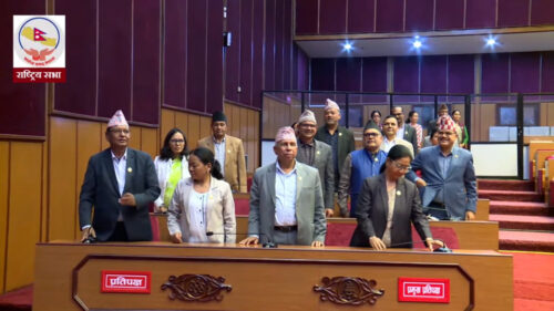 राष्ट्रिय सभाको बैठक एक घण्टाका लागि स्थगित