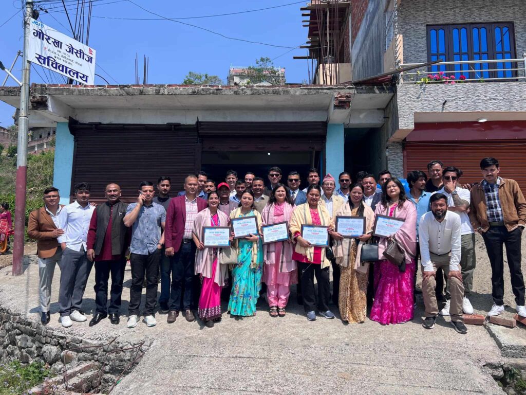 गोरखा जेसिजद्वारा विभिन्न क्षेत्रमा योगदान दिने महिलाहरु सम्मानित