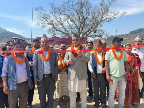 सात महिना अघि नै निर्माण भएको पुलको उद्घाटन गरे मुख्यमंत्री पाण्डेले
