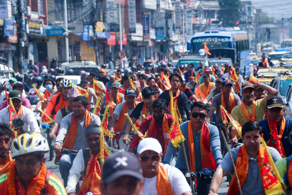 गण्डकी कोटिहोम महायज्ञ प्रचारका लागि साइकल र्याली