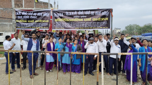 मधेस प्रदेशका १ हजार ८ सय बढी स्वास्थ्यकर्मी आन्दोलनमा