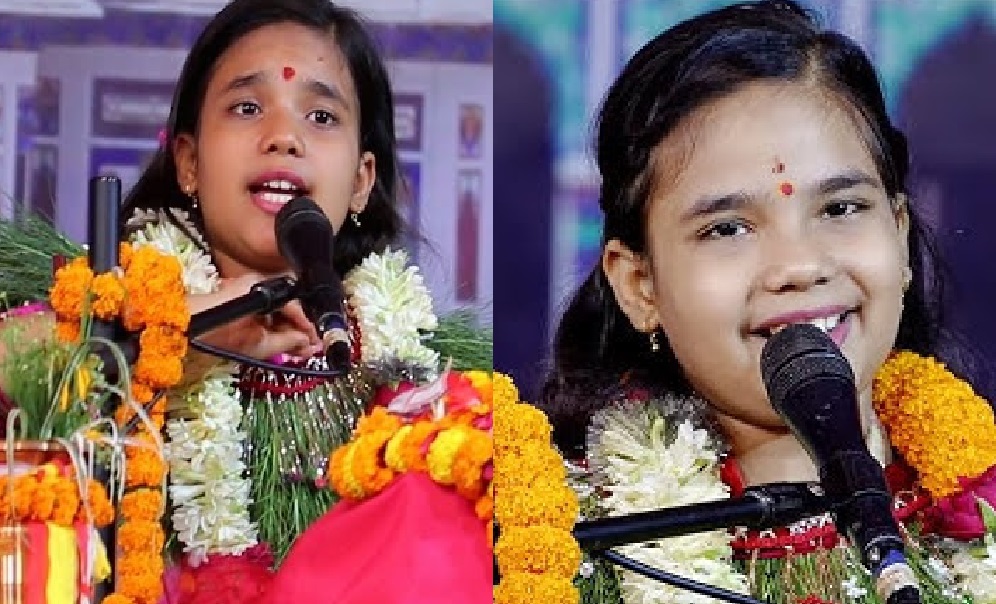 विश्वकै कान्छी भागवत वाचिका अनुराधा पाण्डेयकाे कथा प्रवचनमा श्रद्वालु भक्तजनकाे घुँइचाे