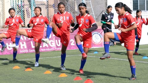 साफ यू–१७ महिला च्याम्पियनसिपका लागि ३५ खेलाडी बन्द प्रशिक्षणमा