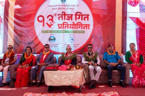 पाेखरा १२ को खुला तिज गीत प्रतियाेगितामा देविस्थान महिला समूह पहिलाे