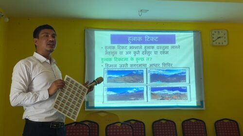 म्याग्दीमा ‘विद्यार्थीसँग हुलाक सेवा’ कार्यक्रम