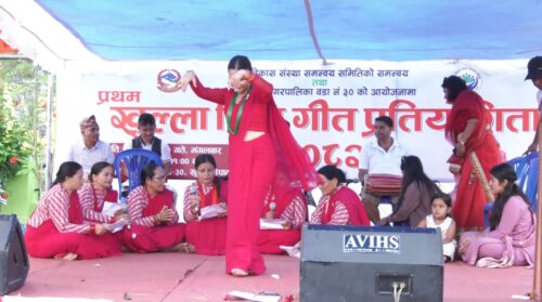 लेखनाथमा आयोजित तीज गीत प्रतियोगीतामा कालिका दिदी वहिनी समुह प्रथम