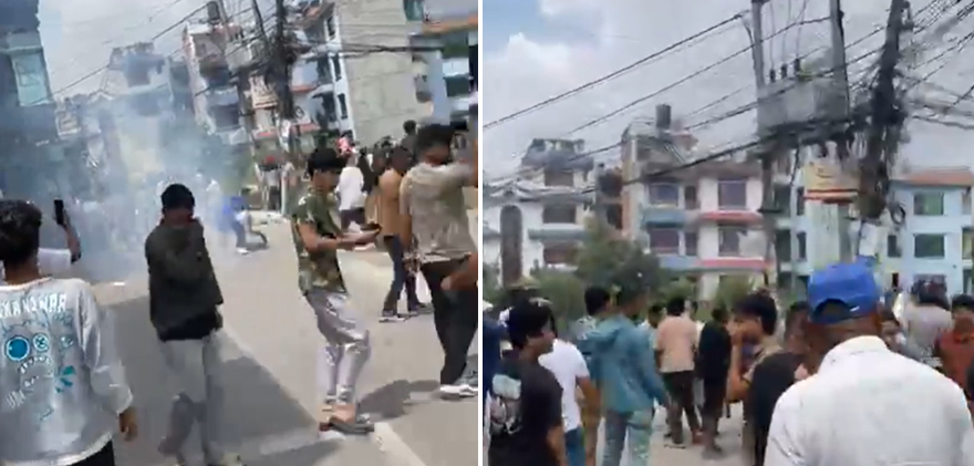 ओली निवास बालकाेटमा गोली चल्यो, २ जना घाइते