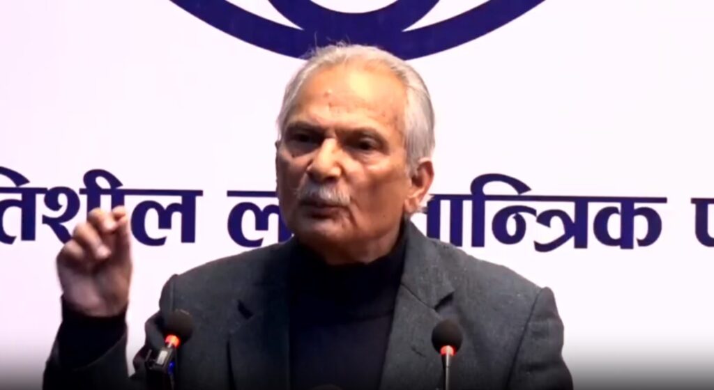 प्रगतिशील लोकतान्त्रिक पार्टी जेन–जी आन्दोलनको उपज होः बाबुराम भट्टराई