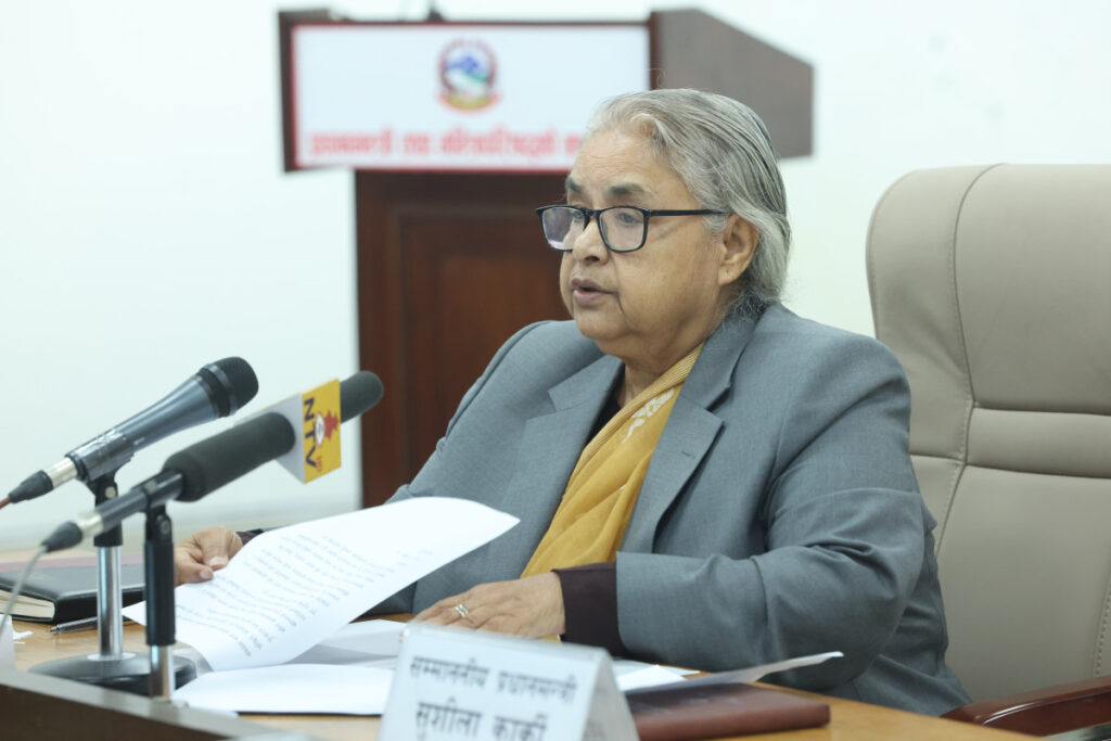 यो चुनावी सरकार मात्र होइन,कसैको धम्कीबाट डराउँदैनौँः प्रधानमन्त्री कार्की