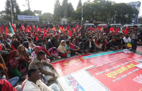मिटरब्याज तथा लघुवित्त पीडितद्वारा काठमाडौंमा प्रदर्शन