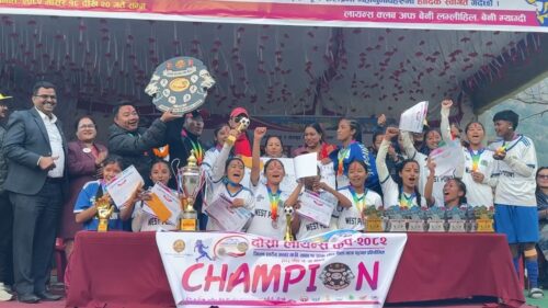 न्यू वेष्ट पोइन्ट बन्यो दोस्रो लायन्स छात्रा फुटबल च्याम्पियन