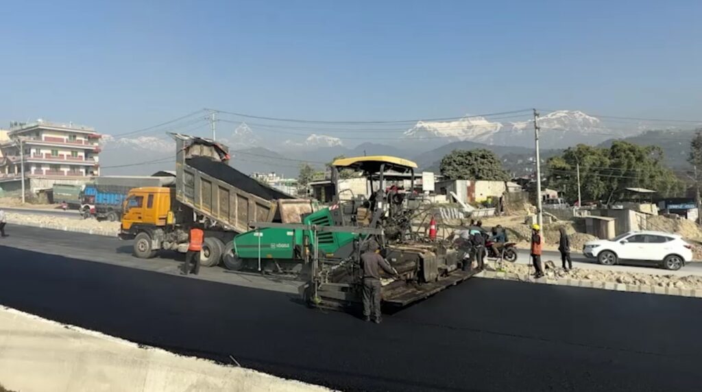 मुग्लिन पोखरा सडकको पश्चिम खण्डमा ७० प्रतिशत काम सकियो
