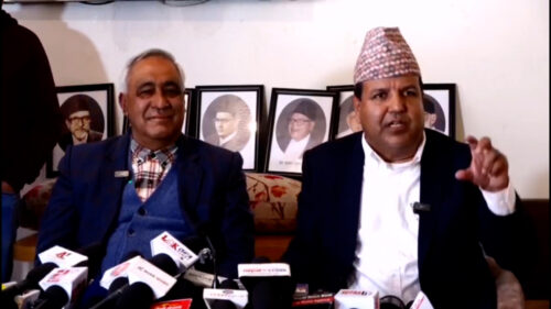 पार्टी विभाजन हुन नदिन काँग्रेस नेता भण्डारीसहितको दबाब अभियान शुरु
