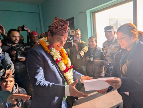 काँग्रेस महामन्त्री पौडेलले गराए काठमाडौं–५ मा मनोनयन दर्ता