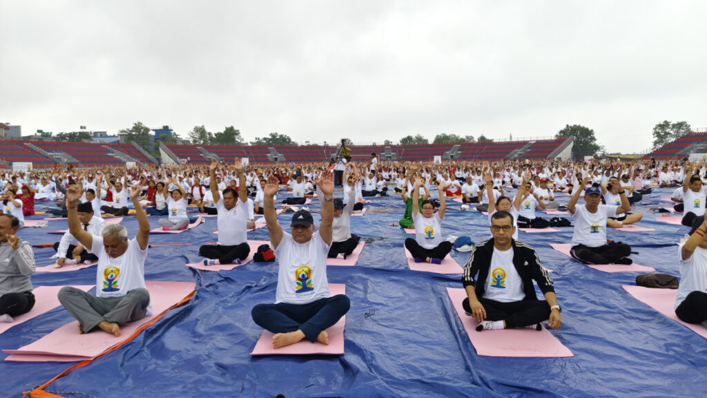 पोखरामा मनाइयो अन्तर्राष्ट्रिय योग दिवस