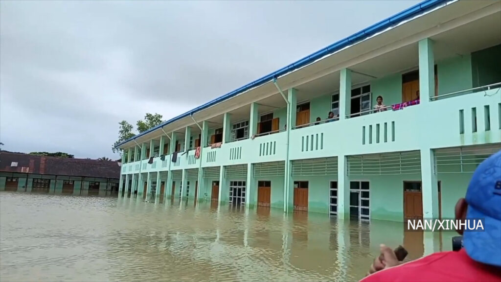 म्यानमारमा भीषण बाढीका कारण ३२ नगर क्षेत्र प्रभावित, ६० हजारभन्दा बढी विस्थापित