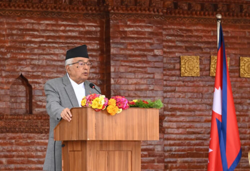 भोटेकोशी बाढीपछि राष्ट्रपतिद्वारा राष्ट्रका नाममा सम्बोधनः राष्ट्रिय एकता र जलवायु न्यायका लागि आह्वान